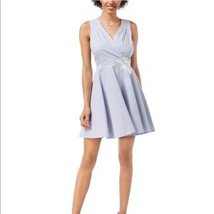 Madison Jules Blue and White Striped Fit and Flare sundress